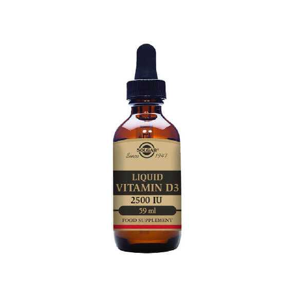 Solgar Liquid Vitamin D3 2500 IU (62.5µg) - Natural Orange Flavour - 59ml