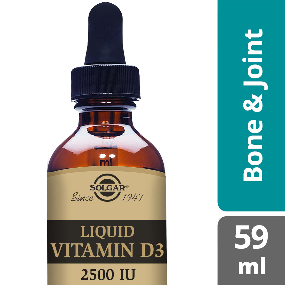 Solgar Liquid Vitamin D3 2500 IU (62.5µg) - Natural Orange Flavour - 59ml